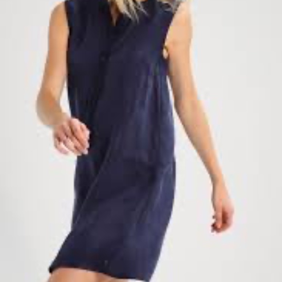 Numph Women's Size L Navy Blue Sleeveless Dress - Picture 1 of 9